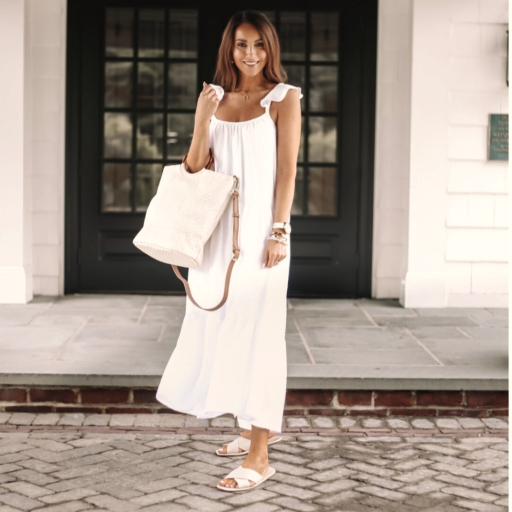 Banana Republic White Midi Dress